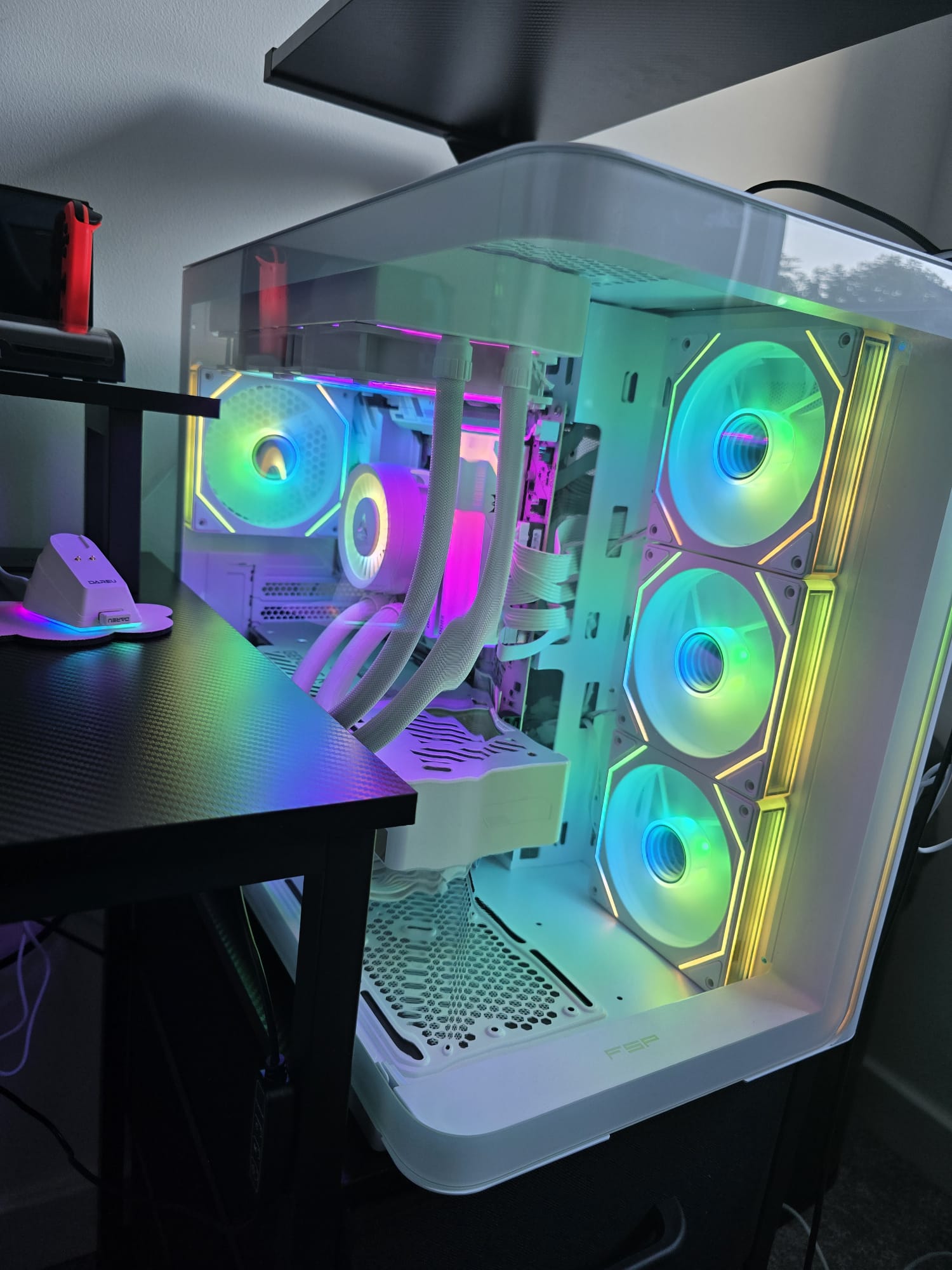 Gaming PC with tempered glass side panel